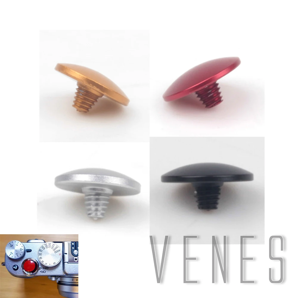 Выпуклая металлическая мягкая кнопка спуска затвора красный черный серебристый