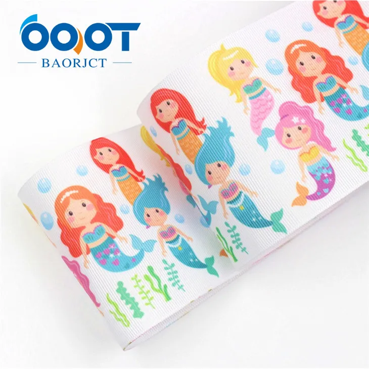 G-18620-544 OOOT BAORJCT G-18620-542, 10 ярдов, 75 мм мультфильм рыбы печатных корсажные ленты, DIY ручной работы аксессуары для волос для свадьбы Подарочная Упаковка - Цвет: G-18620-544