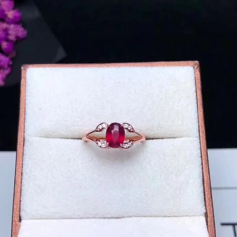 Необычные натуральные сердечные рубиновые кольца 1.06Ct для женщин обручальные овальные настоящие драгоценные камни ювелирные украшения 925 серебро#346