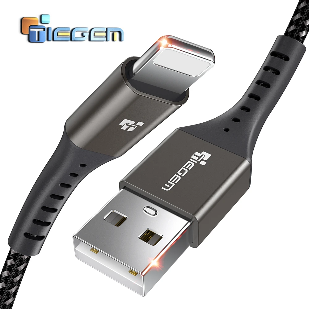 

TIEGEM 2A USB Charger Cable for iPhone X 8 8 Plus Cable Fast Charger Wire 8 Pin For iPhone 6 6S 5 5S SE iPad Mobile Phone Cables