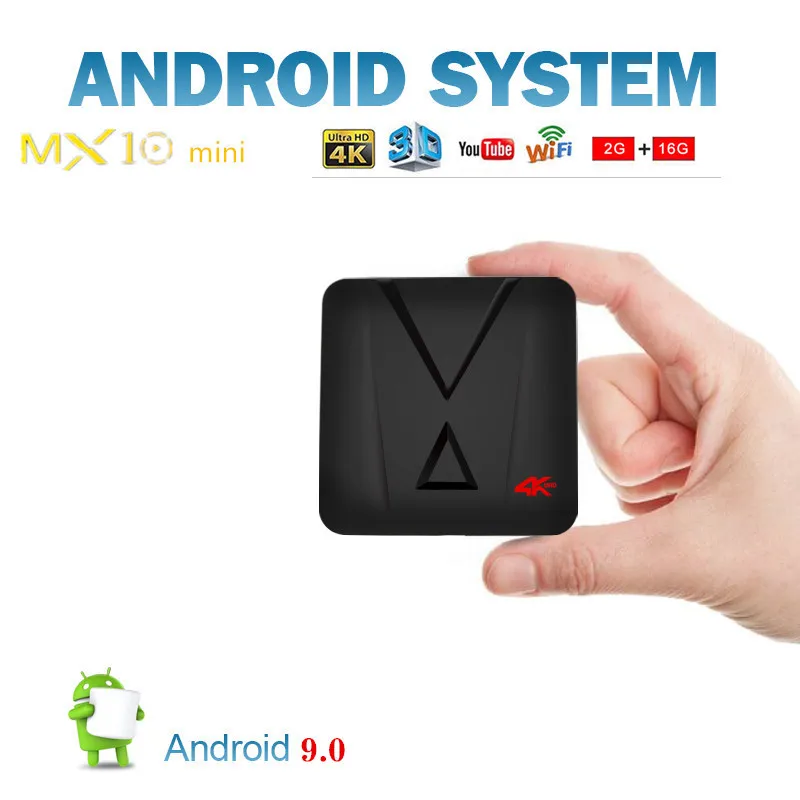 

Новый MX10MINI ТВ коробка Android 9,0 MX10 мини RK3328 Quad-Core 64bit Cortex-A53 2G/16G компьютерной приставки к телевизору