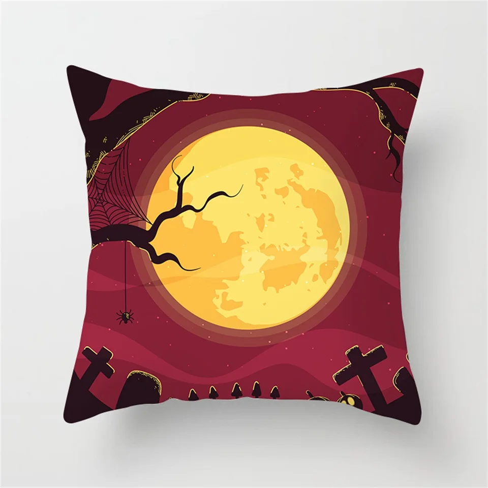 Pillow Cover K Tronzo/наволочка на Хэллоуин 45x45 см, вечерние наволочки для Счастливого Хэллоуина, вечерние наволочки с тыквенным черепом - Цвет: Pillow Cover K