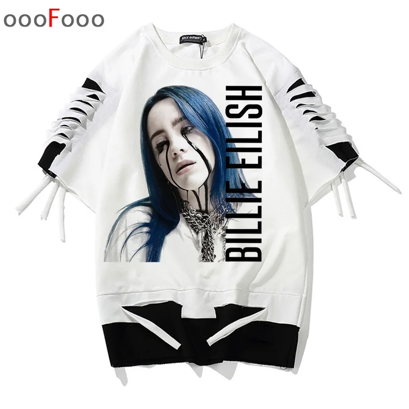 1417 Billie Eilish футболка хип-хоп Мужская футболка уличный сверхразмерный Топ Мужская/Женская harajuku футболка высокое качество унисекс Лето - Цвет: 1417
