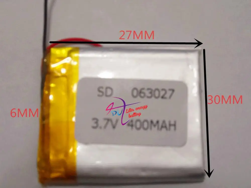 Размер 063027 3,7 V 400 mah планшет батарея с защитной платой для Bluetooth GSP цифровых продуктов