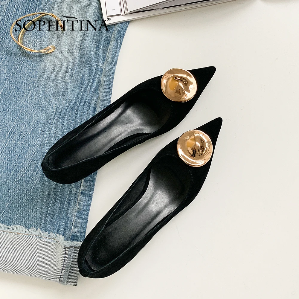 SOPHITINA/Пикантные женские туфли лодочки на высоком или низком тонком каблуке.