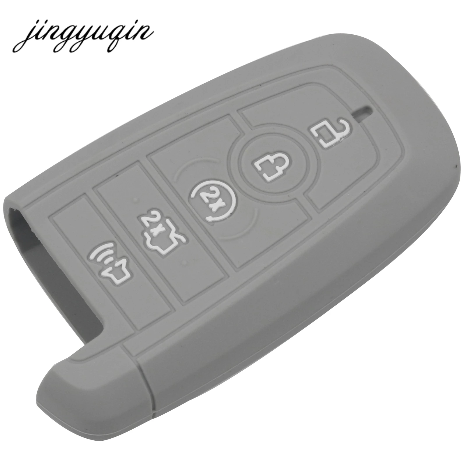 Jingyuqin 30 шт./лот силиконовый чехол для автомобильного ключа Ford Fusion Hybrid Mondeo 5 кнопок