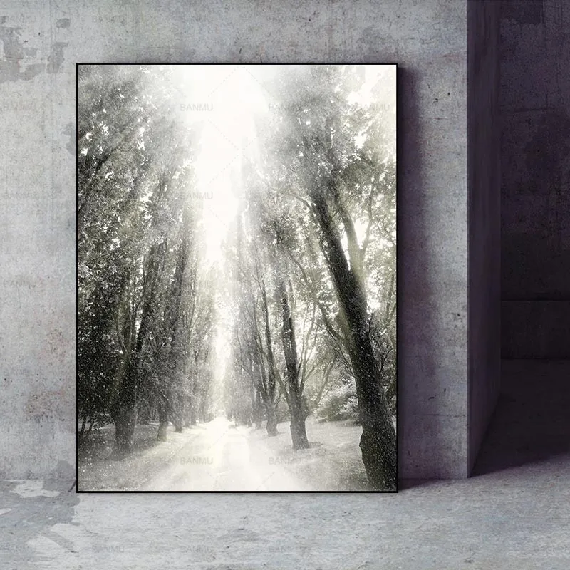 Картина на холсте настенное искусство Снежная фотография стены картина печать