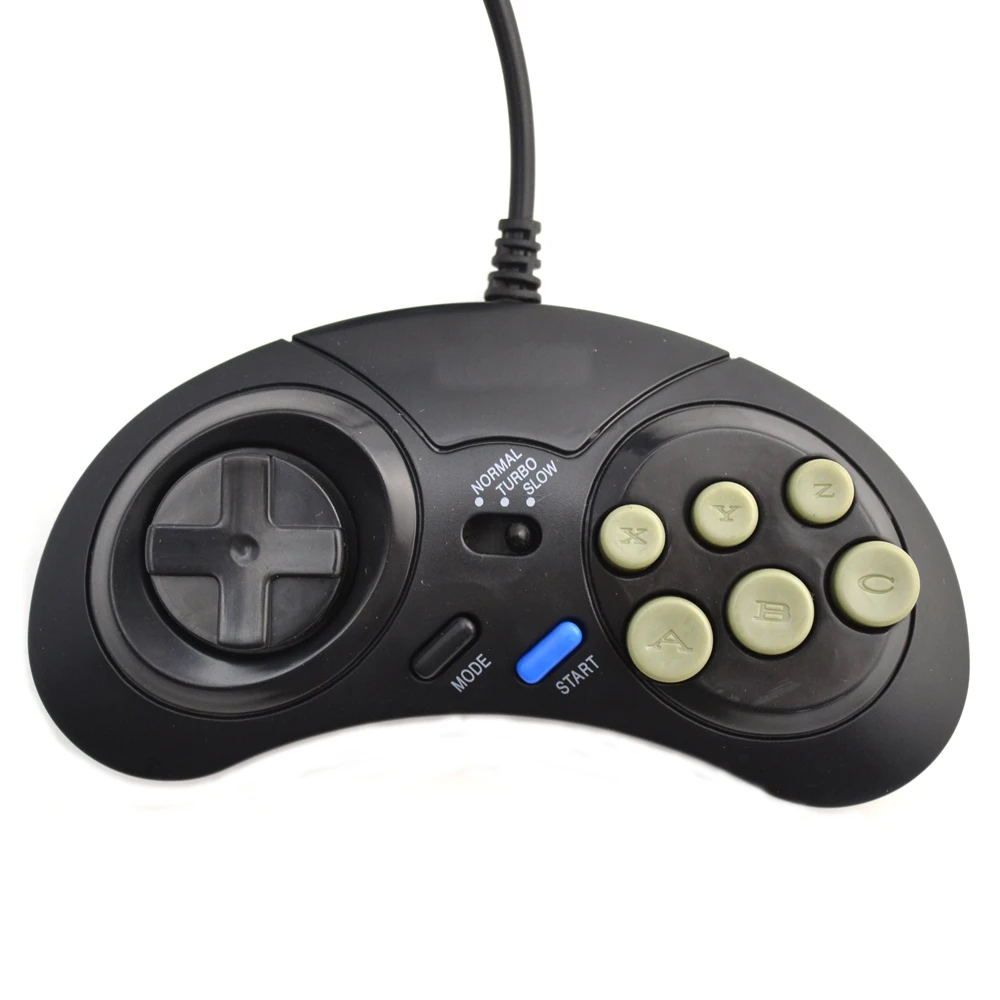 100 pcs a lot Game controller for SEGA Genesis handle Gamepad MD Accessories Bring turbo fast and slow function | Электроника