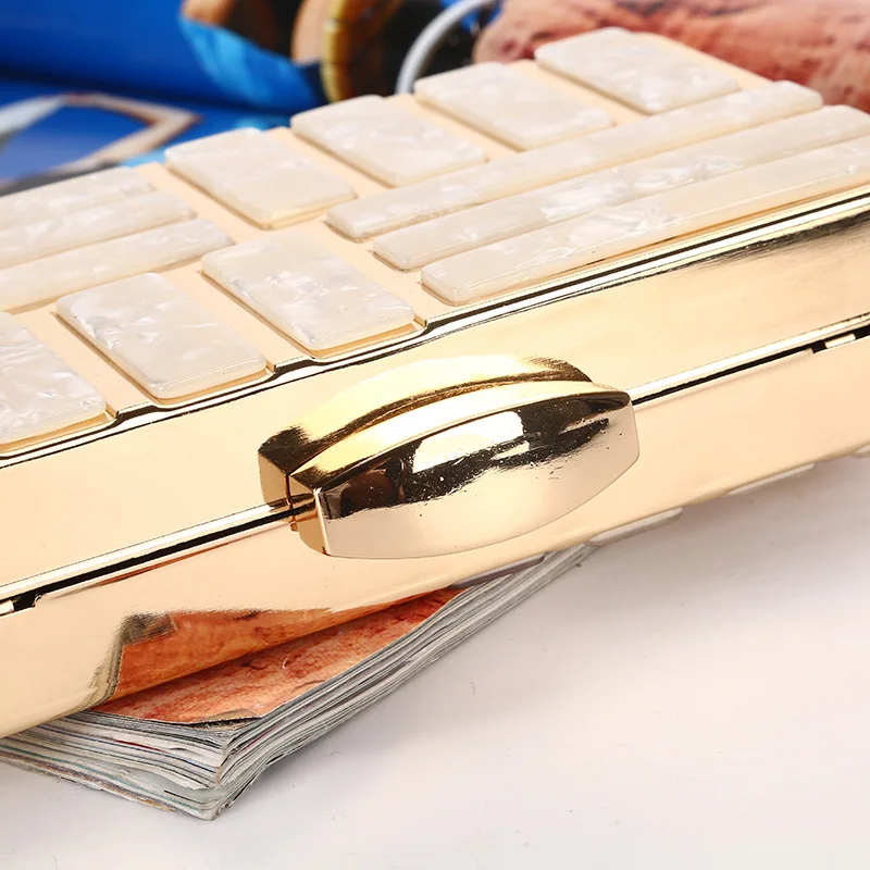 Женская акриловая Сумочка модная маленькая квадратная сумка Дамский клатч для