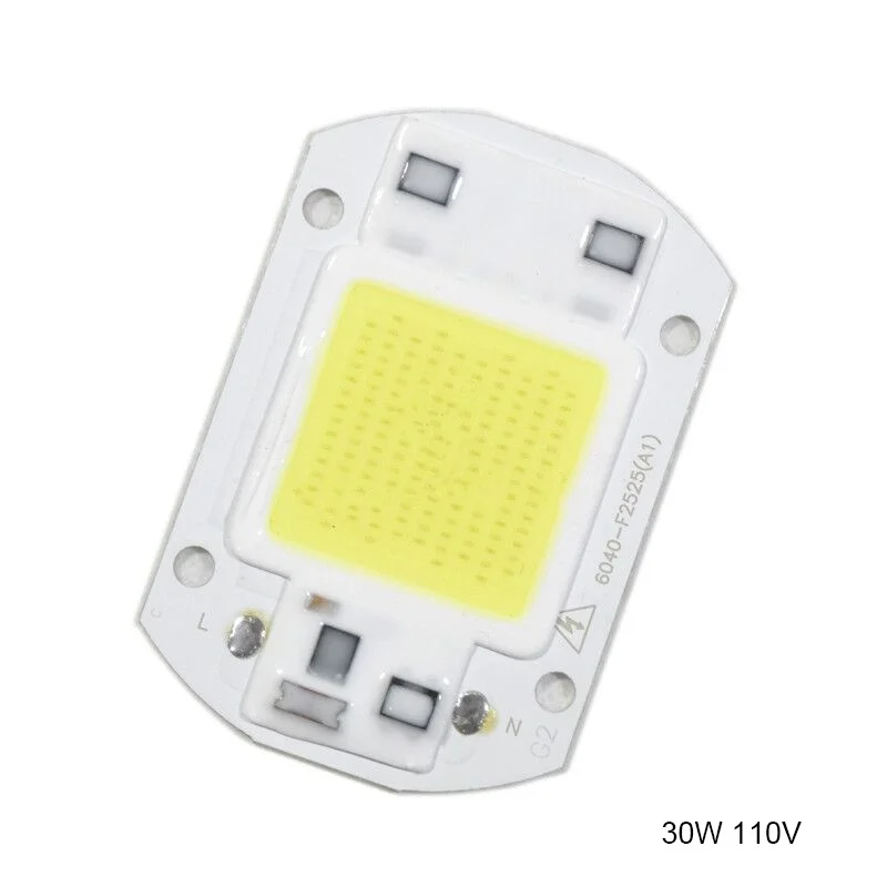 white 20 Вт 30 Вт 50 Вт светодиодный чип 110 В 221 В светодиодный COB ламповый чип вход IP65 Smart IC подходит для DIY светодиодный прожектор светильник - Цвет: white
