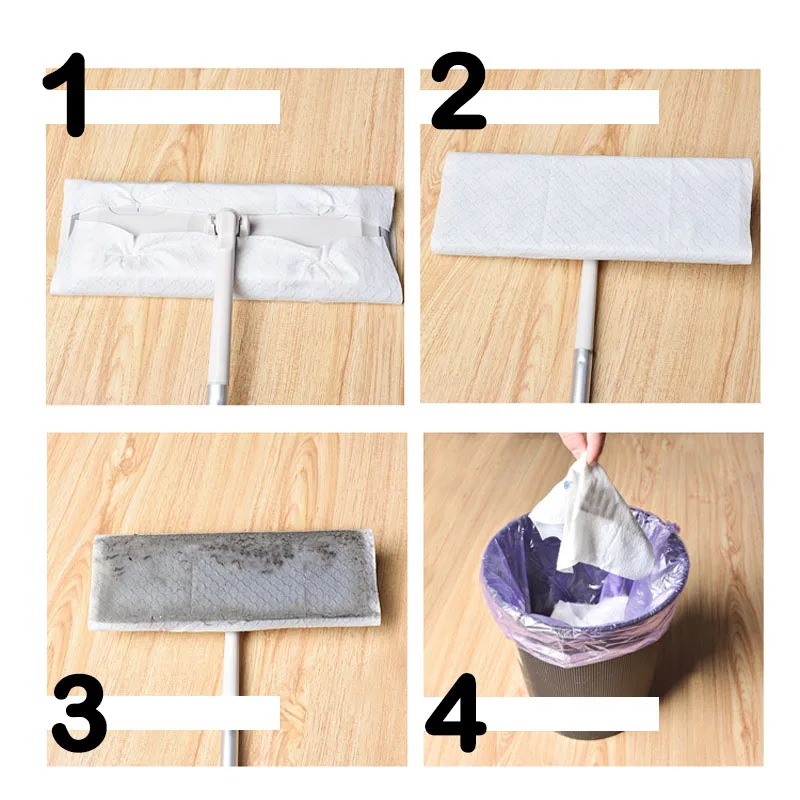 360 Household Degrees Rotatable Dust Removing Mop Antistatic Dirt Grime Hair Cleaning Detachable Flat | Дом и сад