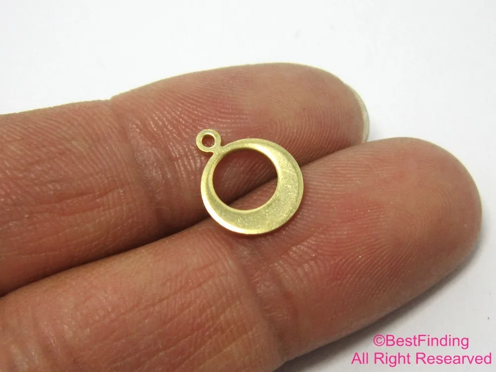 100 шт латунные подвески с петлей 10 мм круглые серьги-подвески R320 | Украшения и