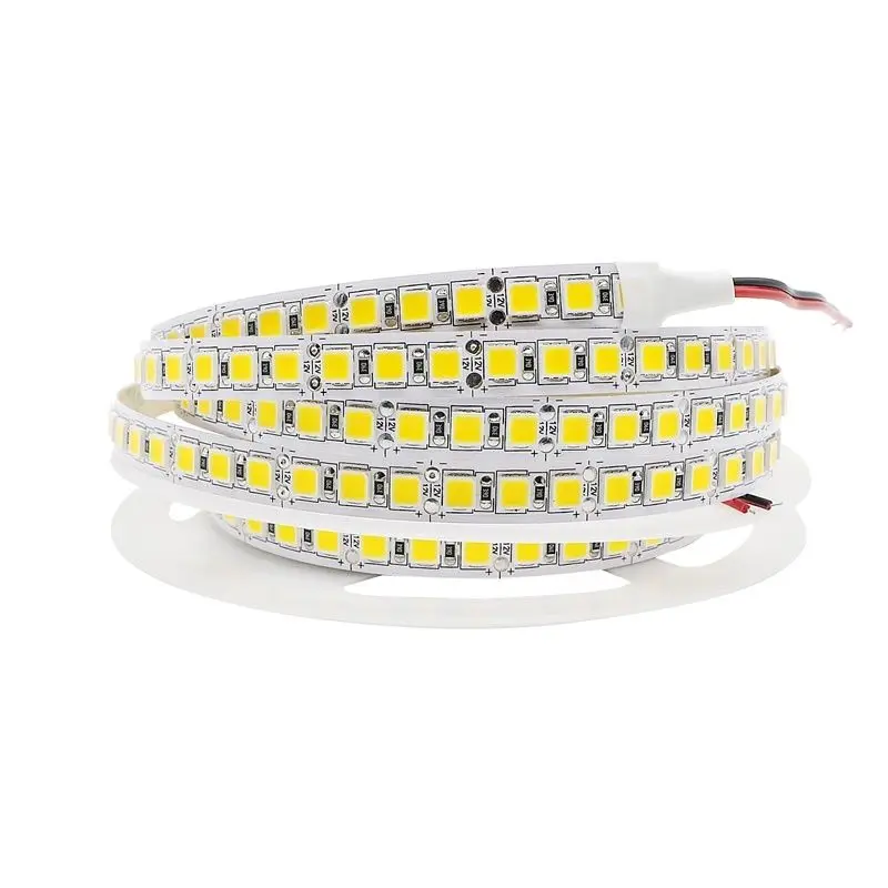 12 В 12 в 24 В SMD 5054 светодиодный светильник 5 м 120 светодиодный s/M гибкая лента светодиодный диод водонепроницаемый ярче 5050 белый/теплый белый