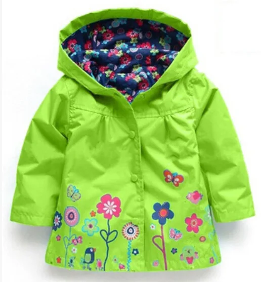 jacket green Kocotree/осенне-зимняя куртка для девочек, ветровка, куртка для мальчиков, детский плащ, плащ, Детский водонепроницаемый костюм - Цвет: jacket green