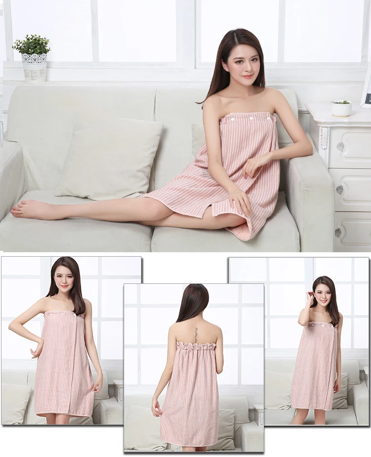 Sexy Women Bath Dress Terry Towel Bathrobe Towels for Sauna Shower Lattice Cotton Super Absorbent Towel Terry Adult