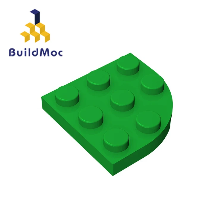 BuildMOC 30357 пластина Круглый угол 3x3 для строительных блоков детали сделай сам