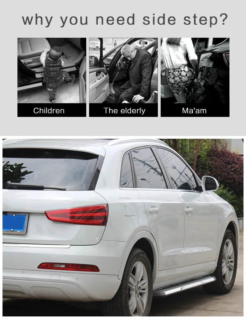 Боковой шаг Беговая панель боковой бар для AUDI Q5L до Q2L Q3 Q5 Q7 Q8, высокое качество, сверхмощный