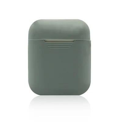 ArmyGreen Мягкий силиконовый чехол для Airpods On Air Pods, противоударный защитный чехол для наушников, водонепроницаемые аксессуары для гарнитуры, 20 цветов - Цвет: ArmyGreen