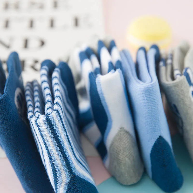 5 пар Детские Носки с рисунком в полоску и машин детские носки для мальчиков