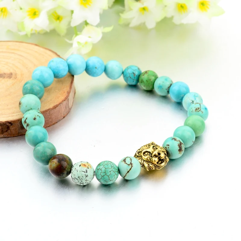 CHICVIE зеленые натуральные камни искусственная нить браслет с камнями мужские