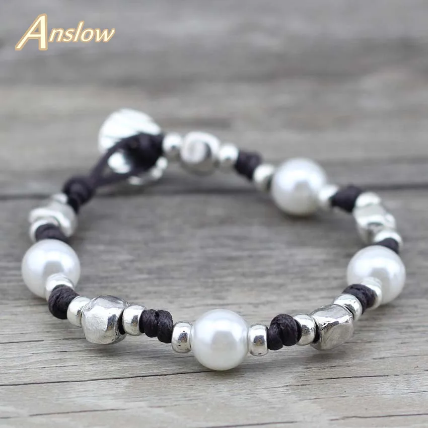 Anslow Модные Ювелирные изделия Новое поступление Шарм Bijoux имитация жемчуга модный