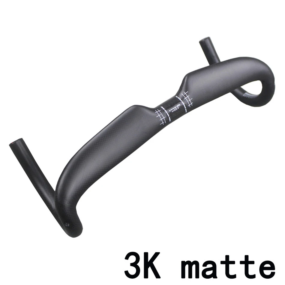 Полностью углеродное волокно дорожный велосипед один изгиб к ветру рукоятки