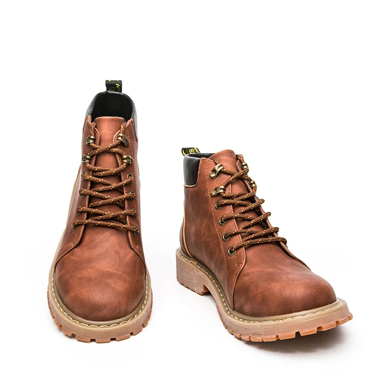 Brand Super Warm Men Winter Leather Waterproof Rubber Snow Boots Leisure England Retro Shoes For Big Size | Обувь