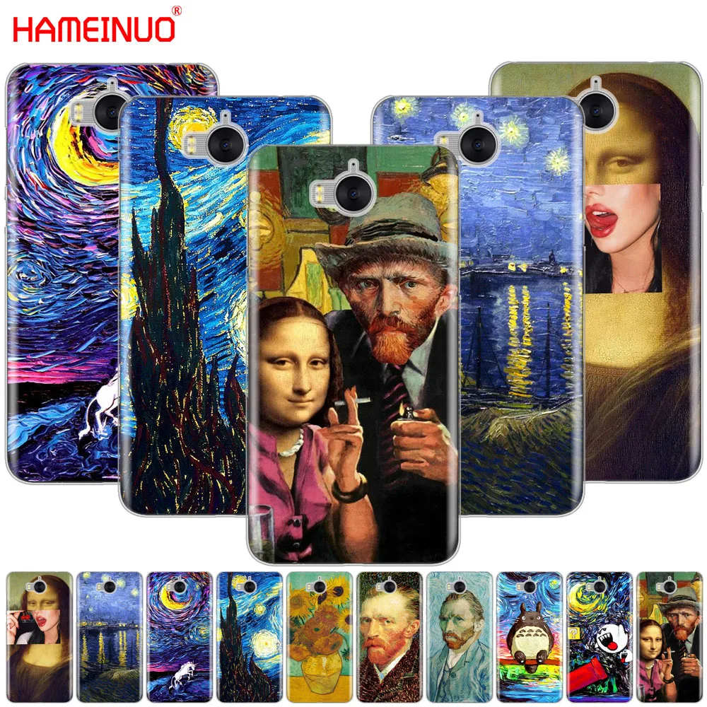HAMEINUO Van Gogh чехол для сотового телефона с изображением звездной ночи huawei honor 3C 4X 4C 5C