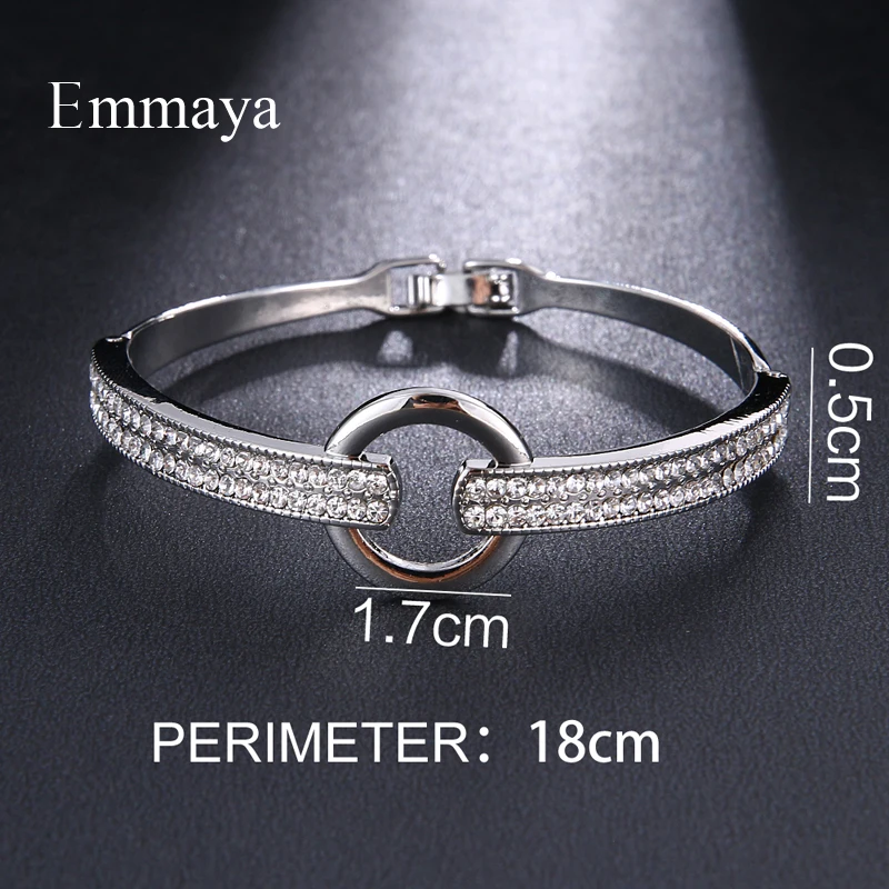 Модные эффектные золотистые браслеты Emmaya для женщин модные с фианитами и