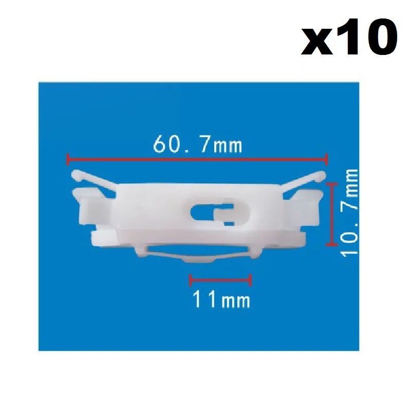 

10x Nylon For Honda Roof weather strip buckle
