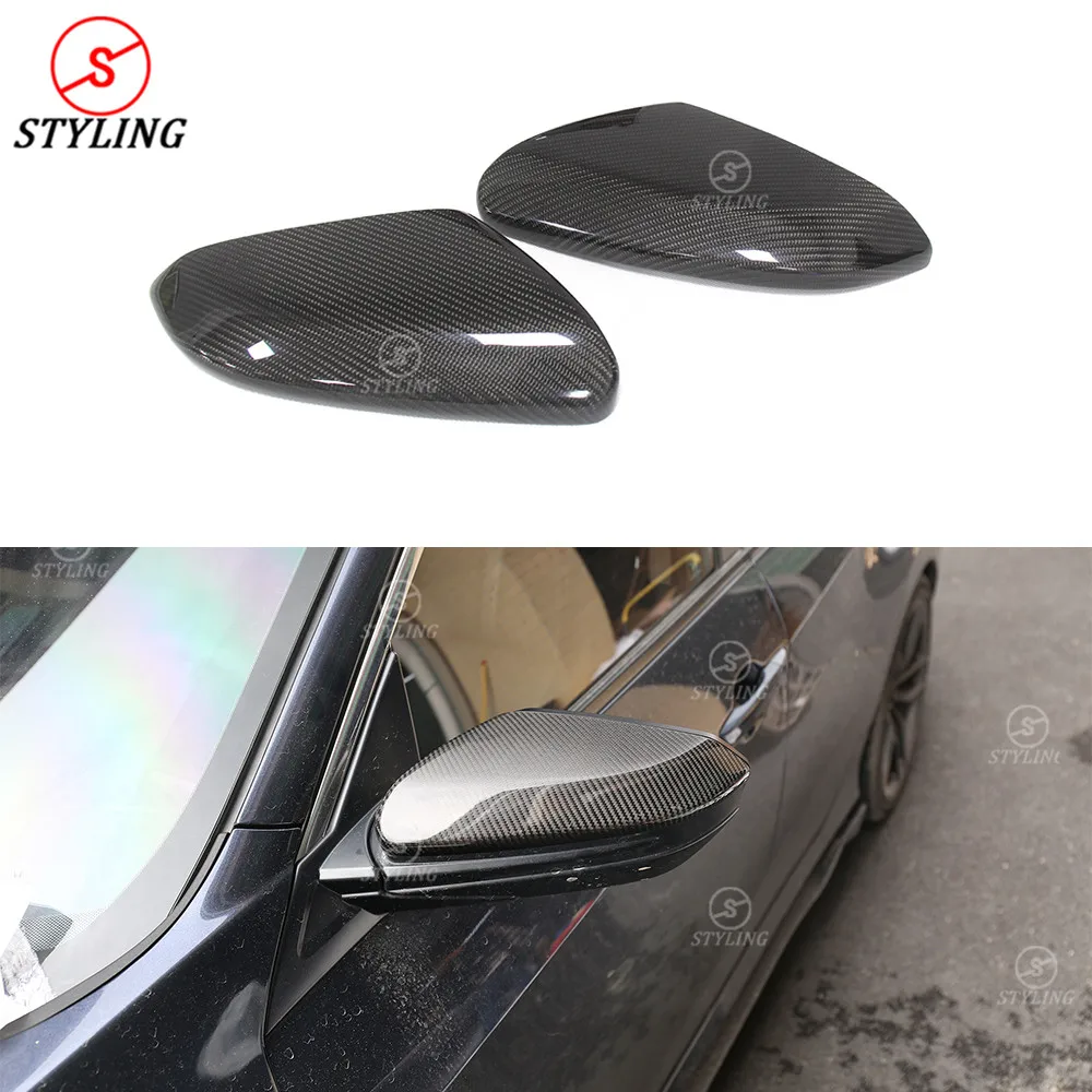 

For Civic 10th Mirror Cover 2016 2017 2018 2019 For Honda Civic Carbon Fiber Rear Side View Caps Mirror Cover