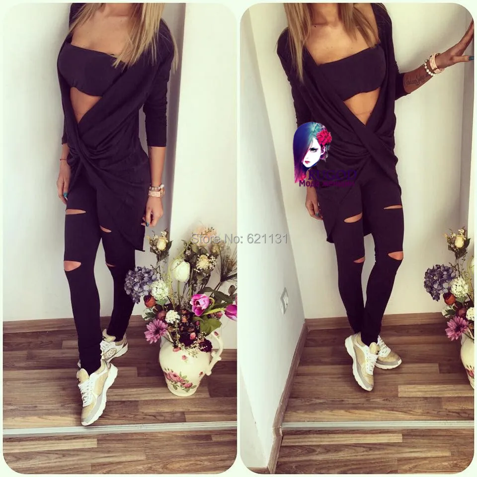 Новая мода 2015 г - сексуальный женский спортивный костюм. В комплект входит майка с