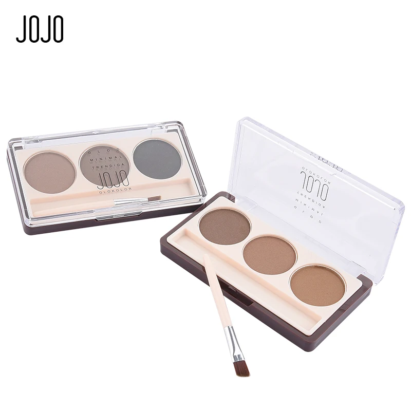JOJO 3 цвета бровей порошок Палитра косметический бренд Enhancer Pro Водонепроницаемый