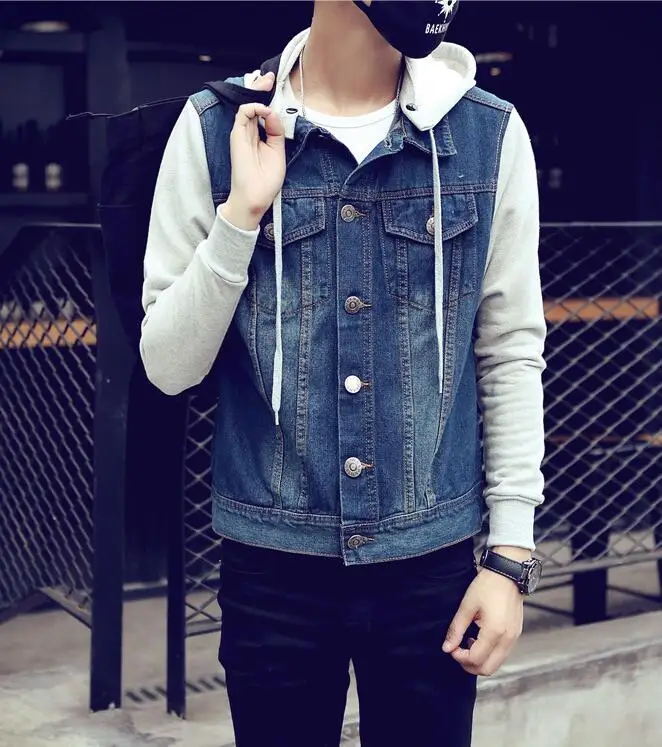 Rlyaeiz 2018 Spring Autumn Plus Size Denim Jackets Men Cotton Vintage Wash Water Clothing Oversize Jeans Coats 5XL | Мужская одежда