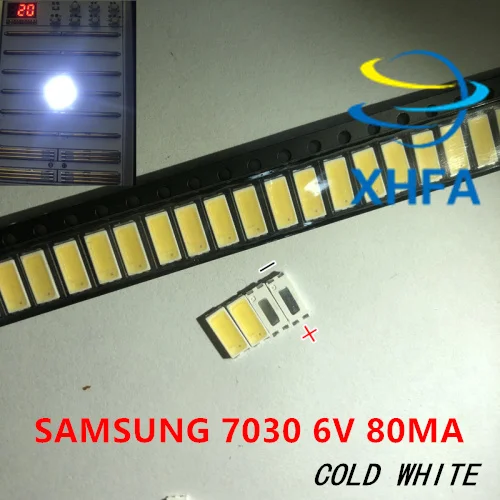 200 шт./лот для ремонта Samsung tcl LCD TV светодиодная подсветка лампа SMD LEDs 7030 6V холодный
