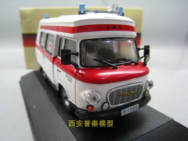 ATLAS 1/43 масштабная модель автомобиля игрушки Barkas B1000 скорая помощь литой металлический автомобиль модель игрушки для коллекции, подарок, дети