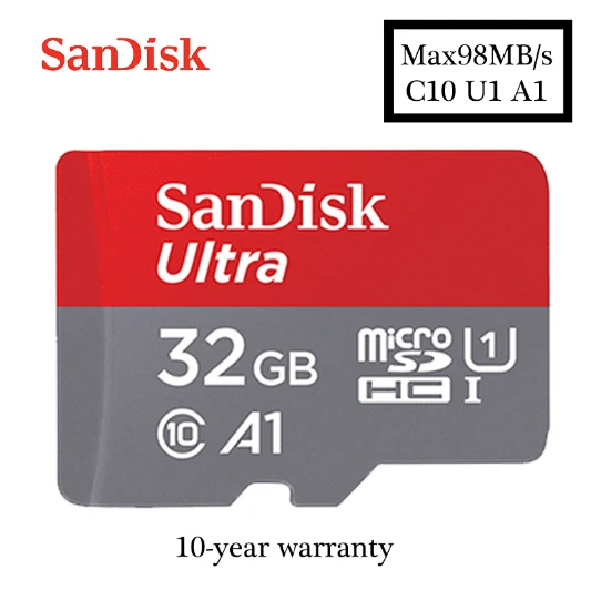 Sandisk micro sd 128 Гб 64 ГБ 32 ГБ оперативной памяти, 16 Гб встроенной памяти SDXC класса 10 100 МБ/с. флеш-карта памяти Microsd TF/SD карты мобильного телефона слот для карт памяти - Емкость: SD-A-001-32G