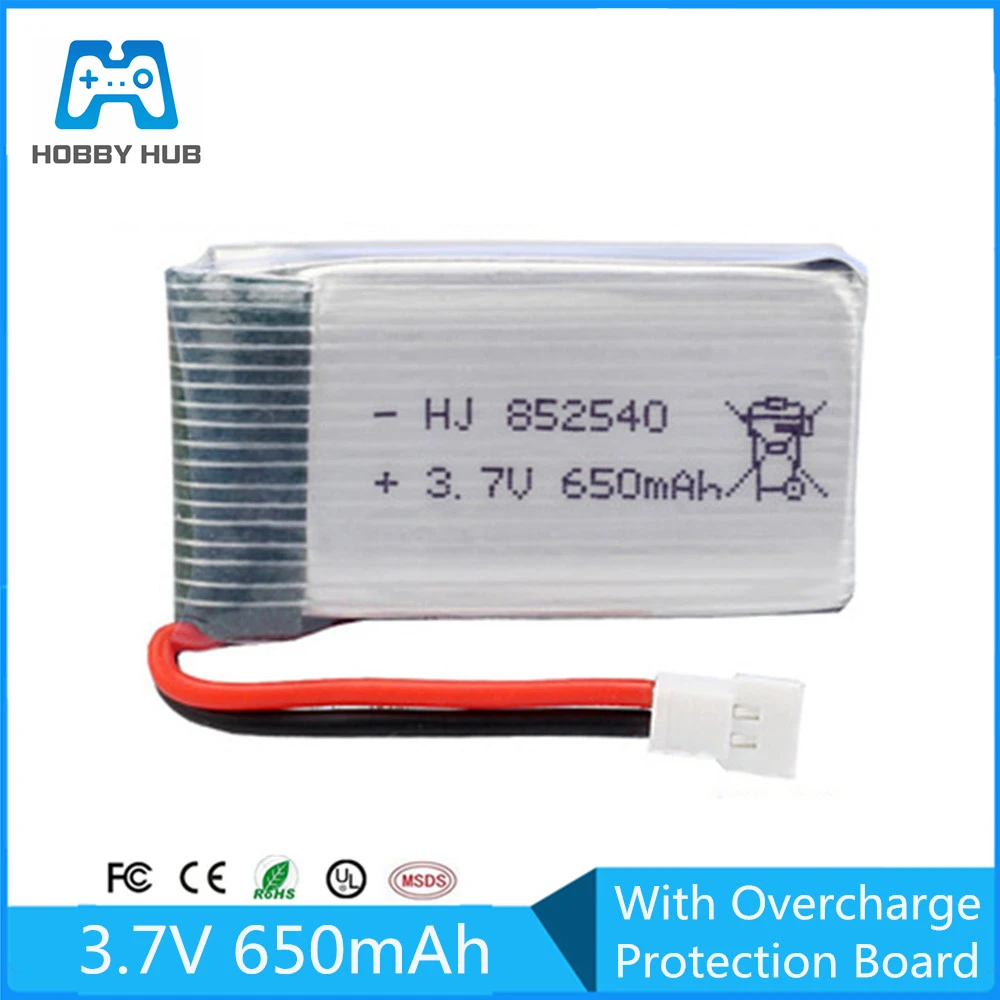 Аккумулятор lipo 3 7 в 650 мАч 30C для Syma X5C-1 X5C X5 X5SC X5SW X6SW H9D H5C LiDiRC L15FW запчасти