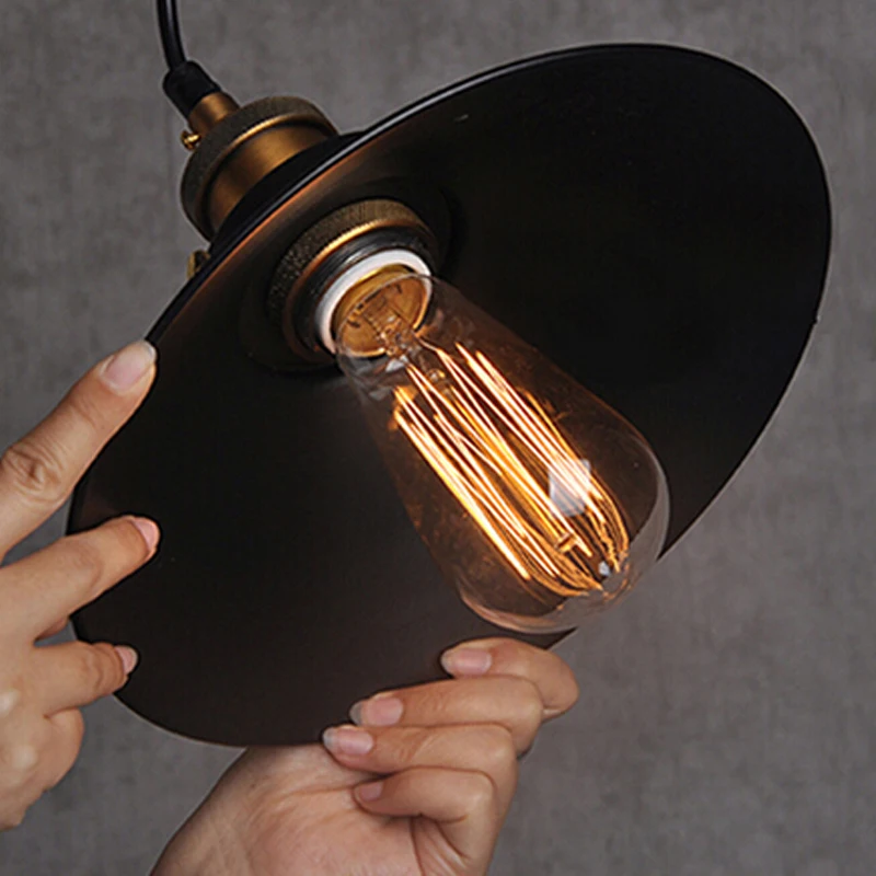 Бесплатная доставка диаметр 22 см медный черный светильник 110 В или 220 лампочка