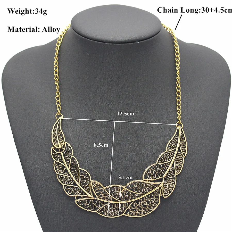 Ювелирные изделия ADOLPH оптовая продажа винтажное ожерелье с листьями эффектное