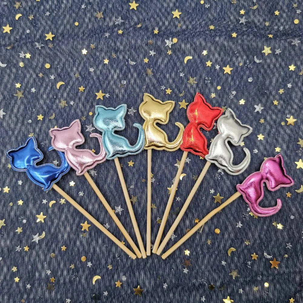 5 шт. мерцающие праздничные принадлежности сердце Гусь звезда Кот торт флаг день