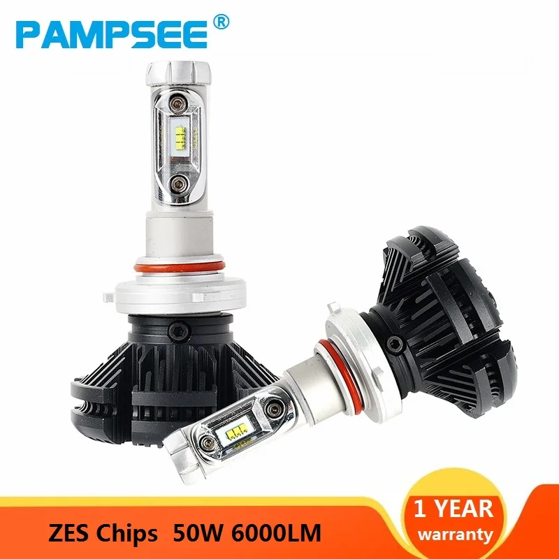 PAMPSEE 2 шт. CSP H8 H11 лампа H4 Led H7 H1 H3 Автомобильные фары лампы для Auto S1 N1 H27 HB3 HB4 Автомобильные светодиодные 12 В 50 Вт 6000 лм K