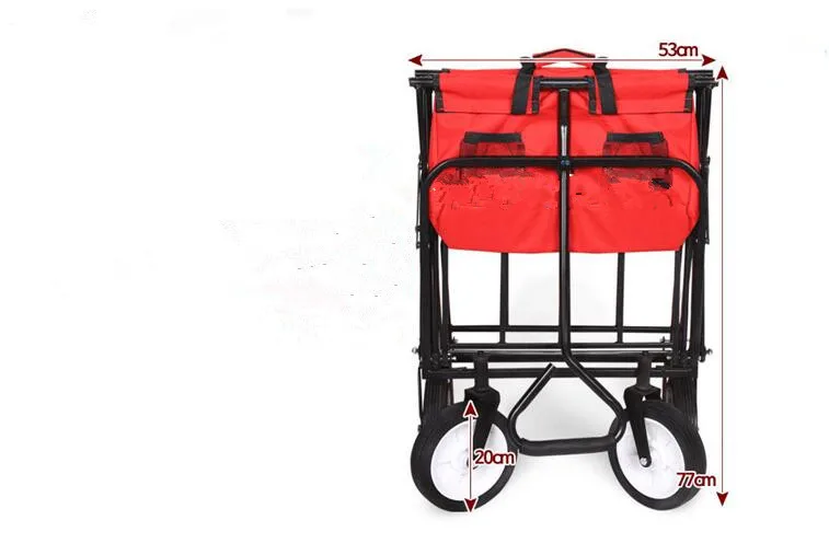 Спортивная Складная складной универсальный Wagon анти мух с потолка корзина 100L большой Ёмкость загрузка, чей вес составляете до 75 коляска для питомцев