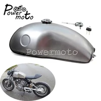 Universal Motorcycle 2.6 Gallon Bare Steel Retro Gas Oil Tanks 10L Cafe Racer Fuel Tank for Chopper RD50 RD350 RD400 BMW R100 R