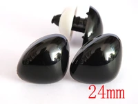 free shipping 20pcs 24mm black triangle safety noses cute doll nose plastic nose