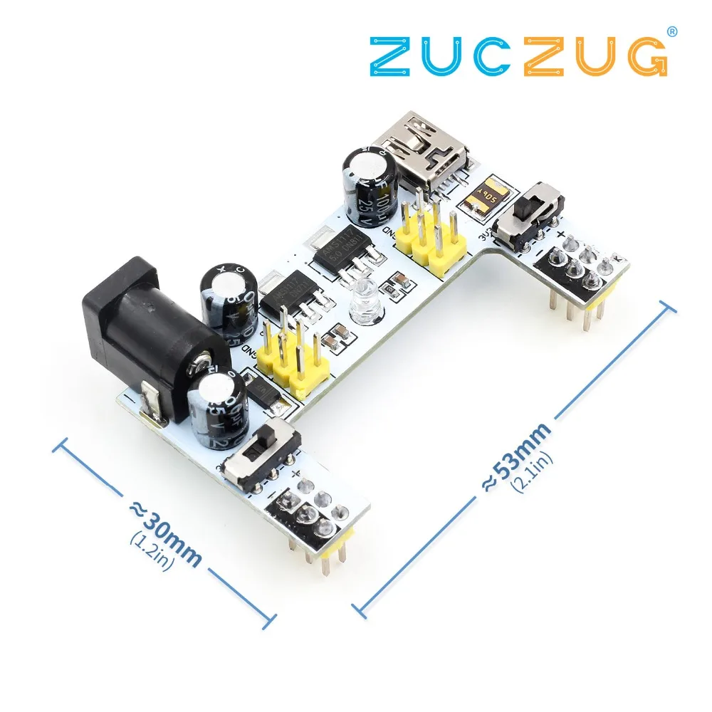 Макетная плата с интерфейсом Micro USB MB102 DC 7 12 В модуль источника питания