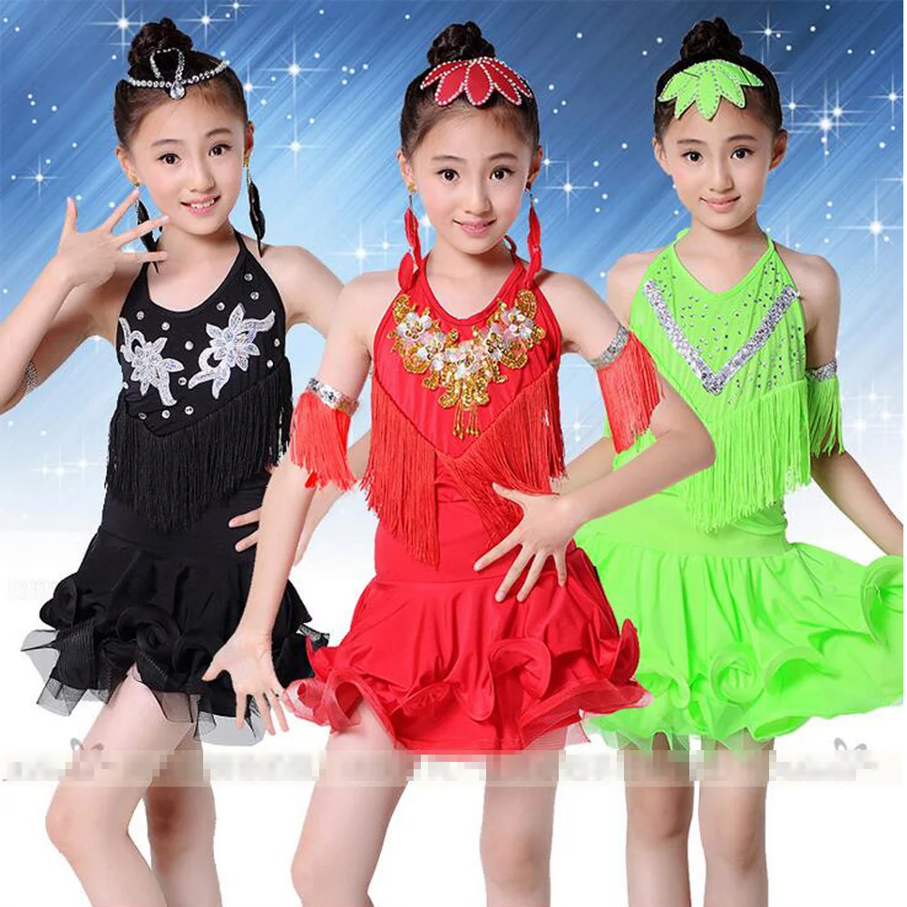 Для женщин Обувь для девочек черный Костюмы латиноамериканских танцев с