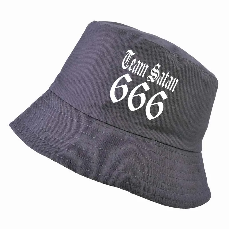 Команда сатана 666 cap Для мужчин Женская мода 100% хлопок Панама летняя в стиле хип