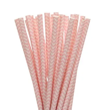 Pink Chevron 25 шт./лот, фольгированные золотые, розовые бумажные соломинки для детей, декоративные вечерние товары для дня рождения, свадьбы, праздника, Микки, Минни Маус, кекс, флаг - Цвет: Pink Chevron