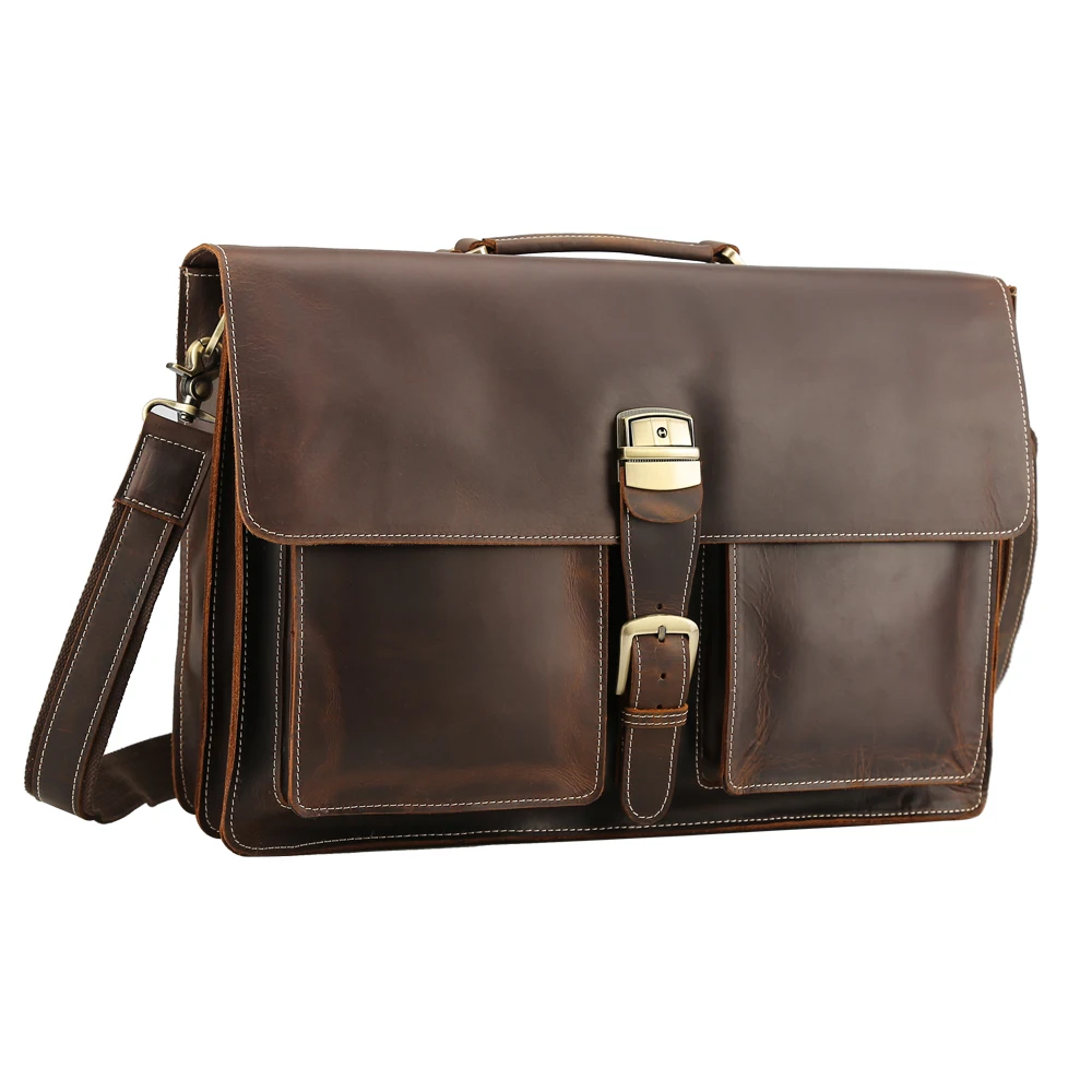 Кожаный мужской портфель Tiding ручной работы сумка для ноутбука 15 дюймов тоут